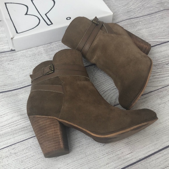 BP Booties Khaki Suede Size 7 - Picture 5 of 8